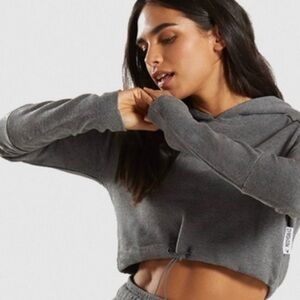 Gymshark Charcoal Women's Cropped Hoodie